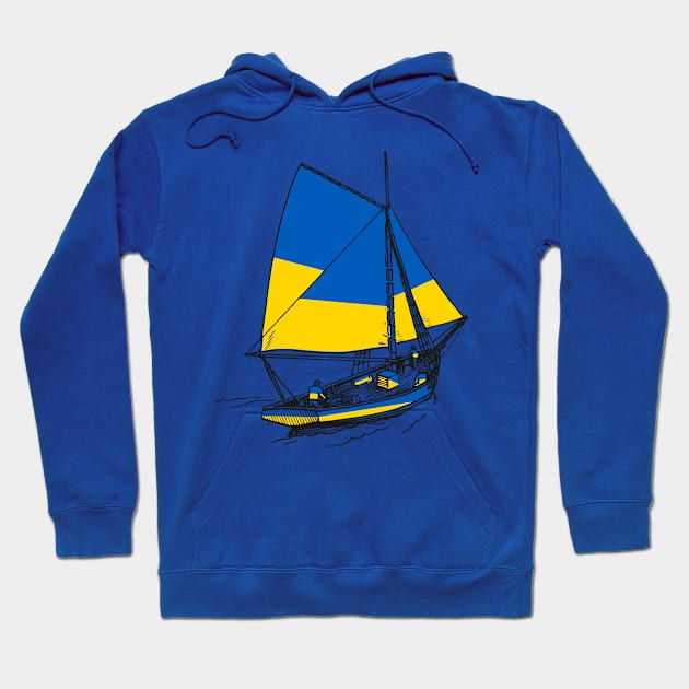 Ukraine Race of Battleship Stand with Ukraine Sailoring Ship To Support Ukraine Hoodie by Mochabonk